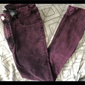 H&M Size 12 Stretch Purple Denim Jeans